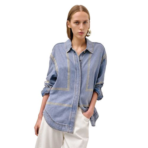 Aje Lotus Denim Shirt